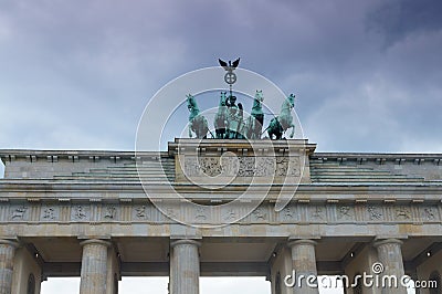 Berlin / Germany - 7/21/2015: Branderburg Gate - a historical building in the center of Berlin Editorial Stock Photo