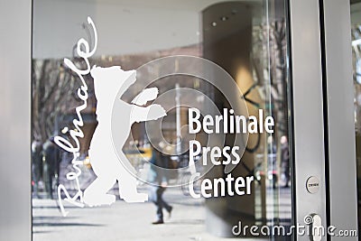 Berlinale Press Center logo Editorial Stock Photo