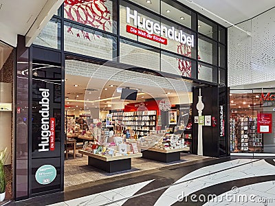 Front view of a store in the Gropius Passagen shopping mall in Berlin Editorial Stock Photo