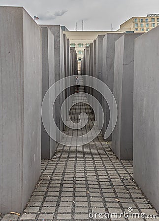 The Holocaust Memorial Berlin. Germany Editorial Stock Photo