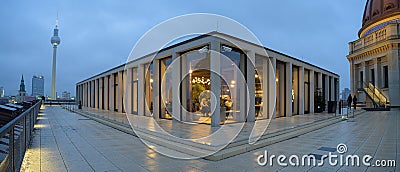 The Resturant Baret atop of the rebuild Berlin Palace Editorial Stock Photo