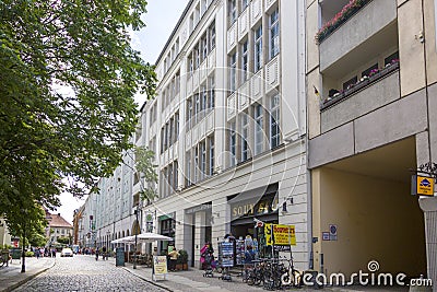 Architecture of buildings in the central part of Berlin Editorial Stock Photo