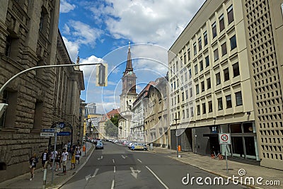 Architecture of buildings in the central part of Berlin Editorial Stock Photo