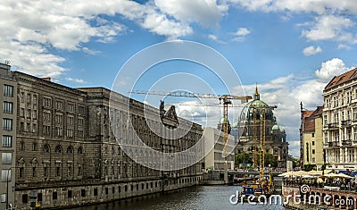 Architecture of buildings in the central part of Berlin Editorial Stock Photo
