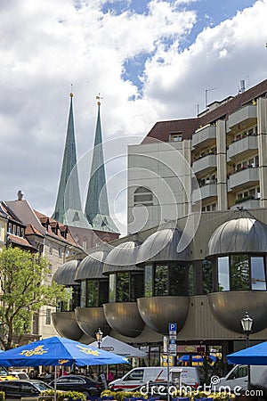 Architecture of buildings in the central part of Berlin Editorial Stock Photo