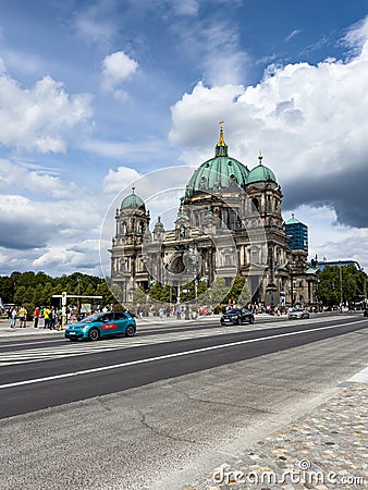 Beautiful view of historic Berlin Cathedral (Berliner Dom Editorial Stock Photo