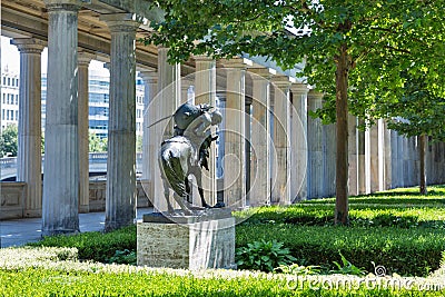 Hun on Horseback statue on Museums Island in Berlin, Germany Editorial Stock Photo