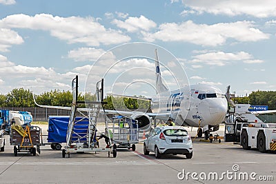 Utair Boeing at Tegel airport in Berlin, Germany Editorial Stock Photo