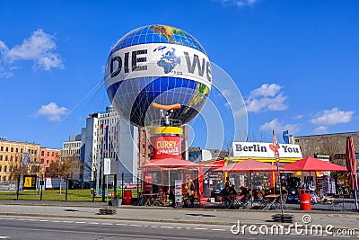 Berlin trabi world museum close to Checkpoint Charlie. Iconic East German car and at Trabi World Editorial Stock Photo