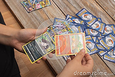 Pokemon trading cards Editorial Stock Photo