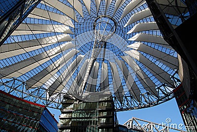 Berlin, Germany: SONY Building Roof Editorial Stock Photo