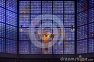 Berlin, Germany - 20th August 2018 - alter of kaiser wilhelm church Editorial Stock Photo