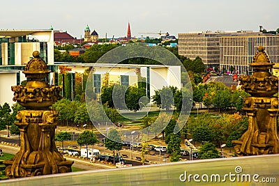 Berlin, Germany: Top view of the city from the roof of the Bundestag building Stock Photo