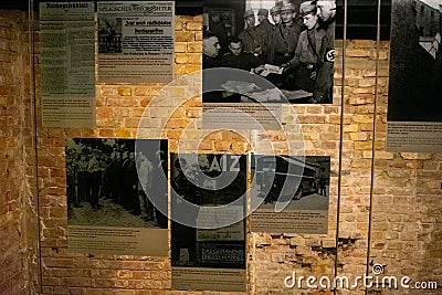 20.1.23 Berlin Germany: Topography of Terror outdoor Museum exhibition in Berlin, Germany Editorial Stock Photo