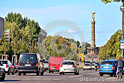 The Victory Column is a monument in Berlin Editorial Stock Photo