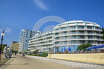 Berlin Golden Beach Hotel, Golden Sands Beach, Bulgaria Editorial Stock Photo