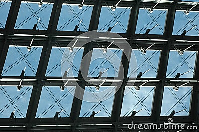 Berlin Hauptbahnhof Windows Editorial Stock Photo