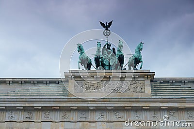 Berlin / Germany - 7/21/2015: Branderburg Gate - a historical building in the center of Berlin Editorial Stock Photo