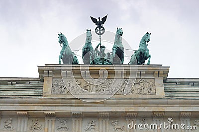 Berlin / Germany - 7/21/2015: Branderburg Gate - a historical building in the center of Berlin Editorial Stock Photo