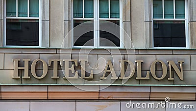 Berlin hotel adlon sign Editorial Stock Photo