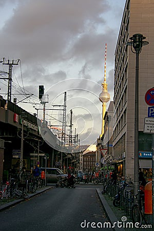 Berlin Landscape from Friedrichstrasse during corona pandemic MItte Berlin Germany Editorial Stock Photo