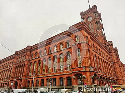 Berlin large city building traveling through the streets in Berlin Architecture in Germany Editorial Stock Photo