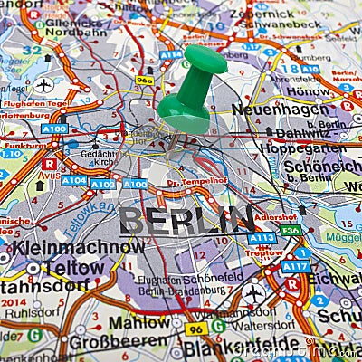 Berlin Map Stock Photo