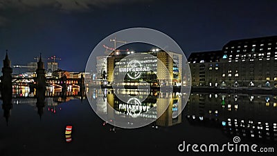 Berlin at night Editorial Stock Photo