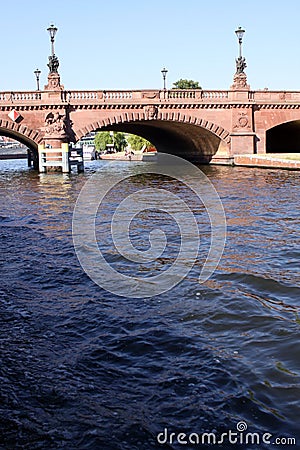 Berlin Oberbaumbruecke Stock Photo