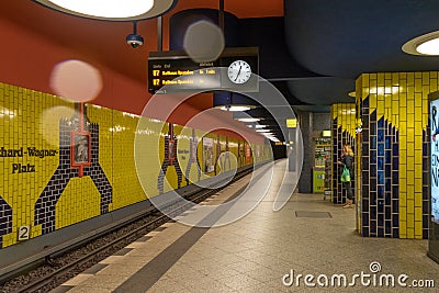 BERLIN - OCTOBER 20, 2016: Richard Wagner Platz Metro Station in Berlin Editorial Stock Photo