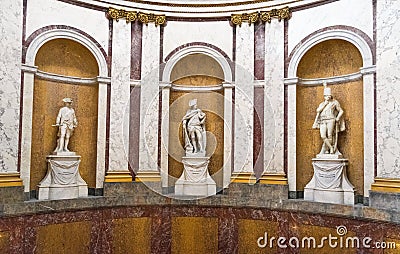 BERLIN - OCTOBER 20, 2016: Statues at Bode museum in Berlin Editorial Stock Photo