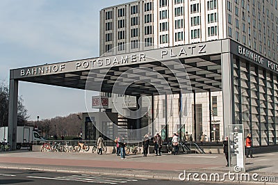 Berlin Potsdamer Platz station in Berlin Editorial Stock Photo