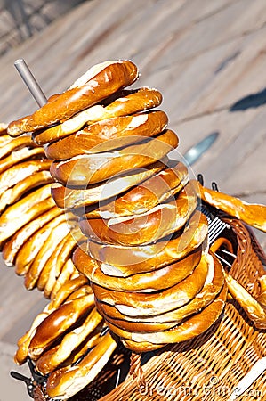 Berlin pretzels Stock Photo