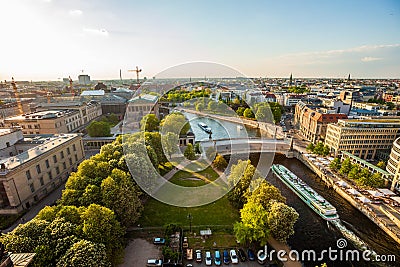 Berlin River Spree, Museumsinsel, and cruise boat Editorial Stock Photo