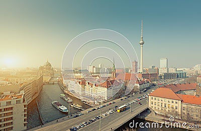 Berlin Skyline City, Capital of Germany Stock Photo