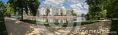 Berlin spree river high resolution panorama Editorial Stock Photo