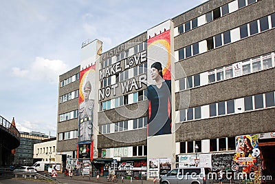 Berlin Street Art Love Editorial Stock Photo