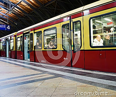 Berlin Subway train Editorial Stock Photo