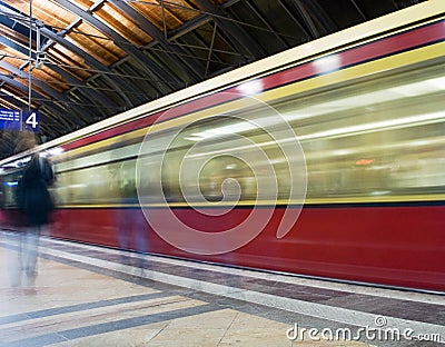 Berlin Subway train Editorial Stock Photo