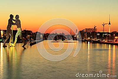 Berlin at sunset Editorial Stock Photo