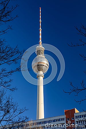 Berlin Television Tower, Berliner Fernsehturm, Berlin, Germany Editorial Stock Photo