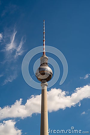 Berlin Television Tower on sunny summer afternoon Stock Photo