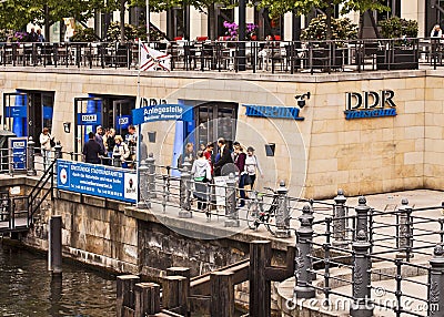 Berlin - tourists in front of DDR museum Editorial Stock Photo