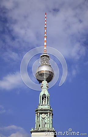Berlin TV Tower Stock Photo