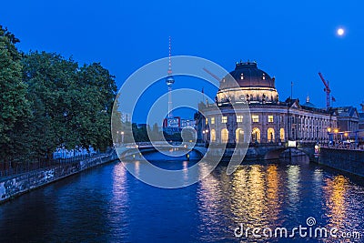 Berlin view on at Museumsinsel and TV-Tower Editorial Stock Photo