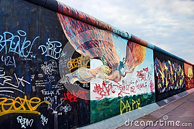 Berlin-The wall Editorial Stock Photo