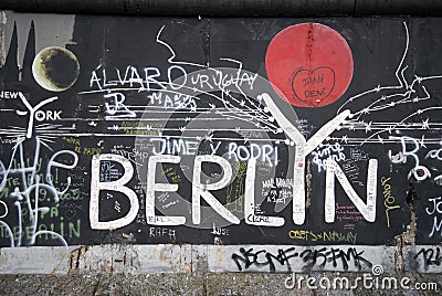 Berlin Wall Editorial Stock Photo