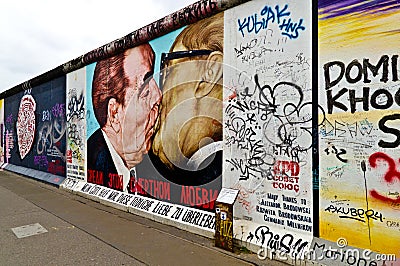 Berlin wall fragment Editorial Stock Photo