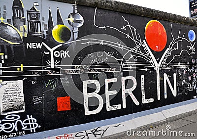 Berlin Wall Editorial Stock Photo