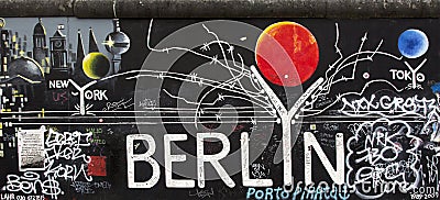 Berlin Wall Editorial Stock Photo